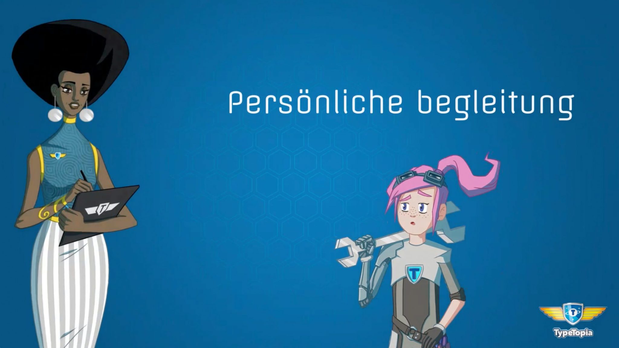 persönliche anleitung, die erklärt, wie der schreibkurs funktioniert typetopia