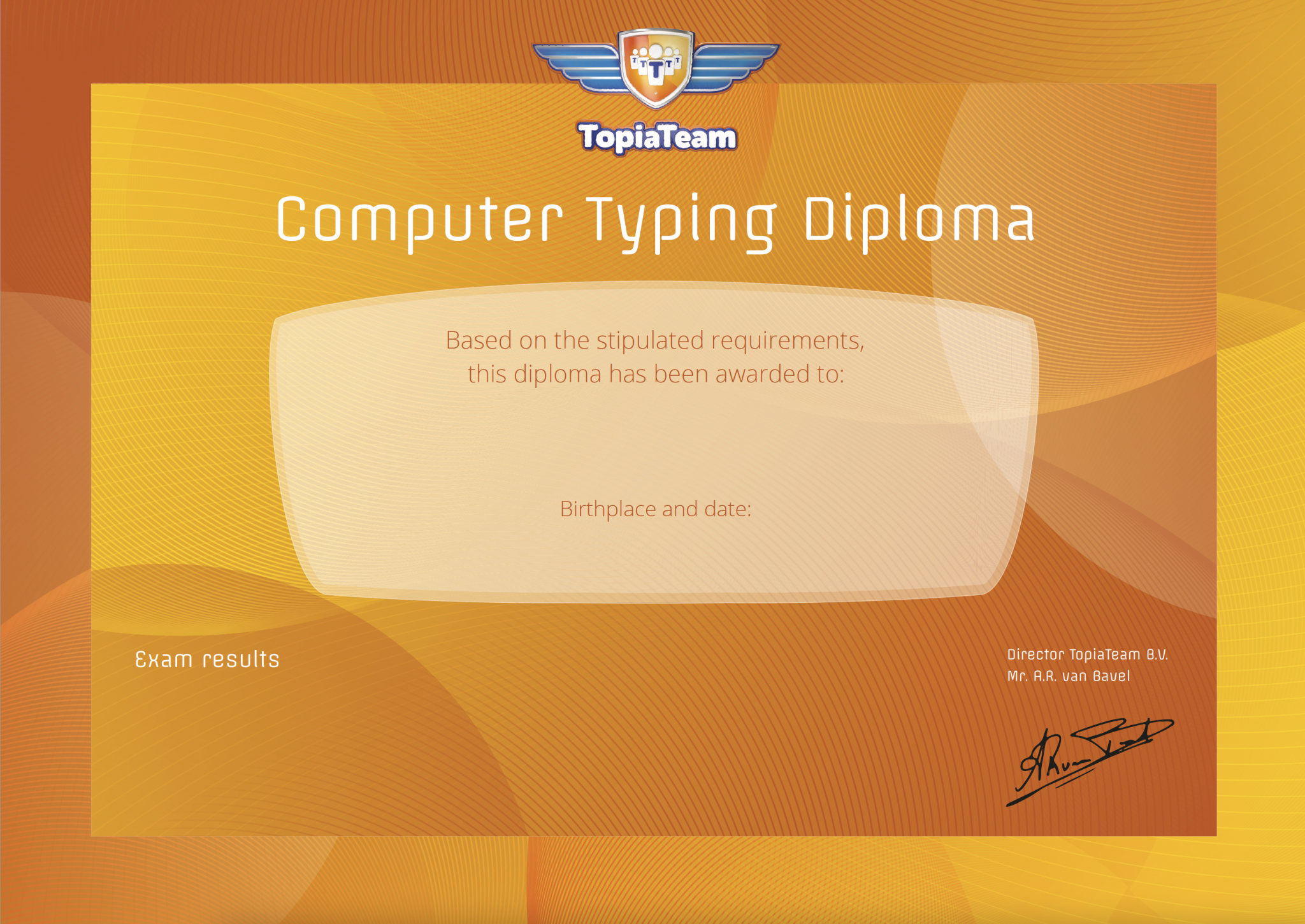 get a typing diploma